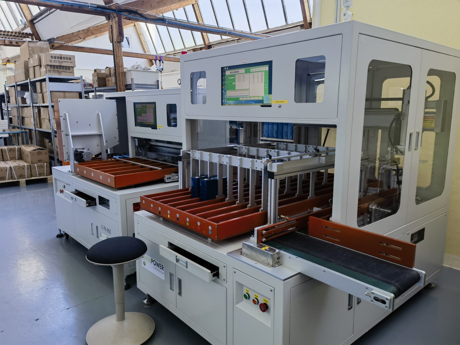 Battery module assembly line at German partner facility